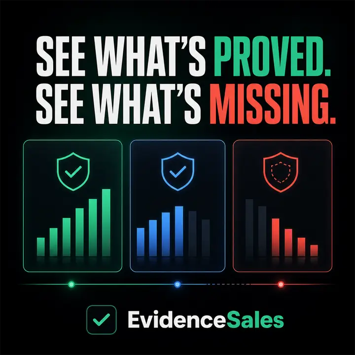 Evidence Sales ad: See what is proved and see what is missing